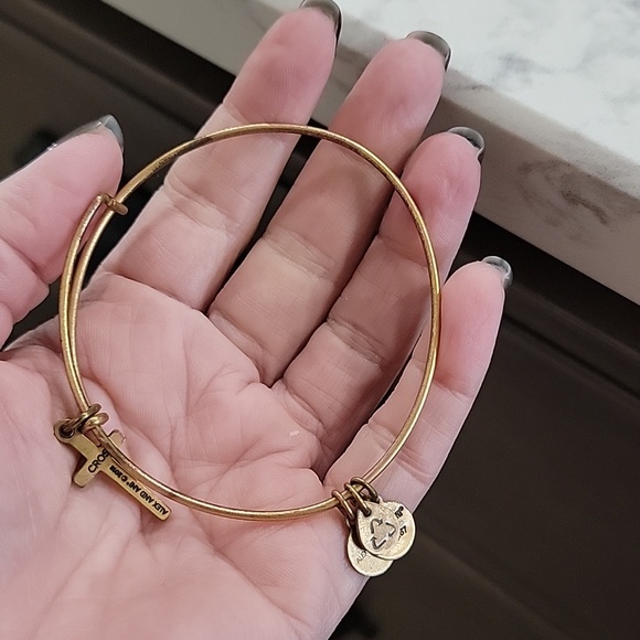 Alex and Ani Mixed Metal Cross Bangle Trio - Gold & Silver Bundle - Picture 12 of 13